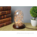 ODM/OEM Glass Dome with Walnut Base with LED Lights - D12cm * H20cm
